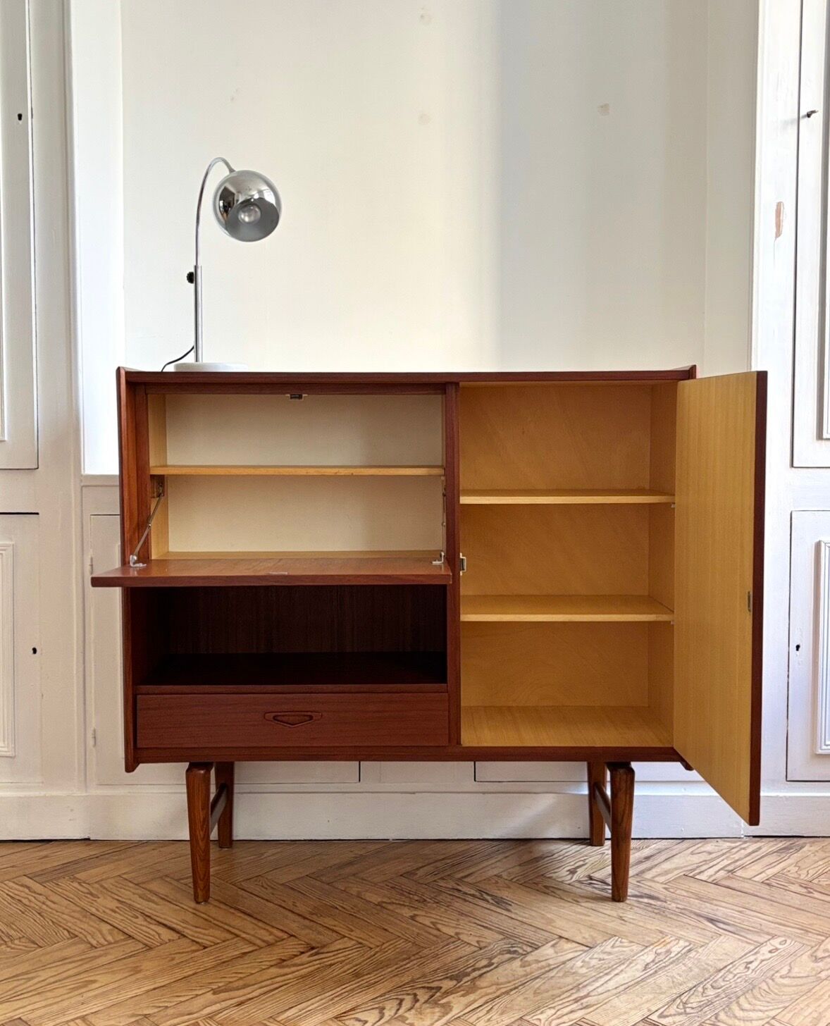 Scandinavian high sideboard from the 1960s