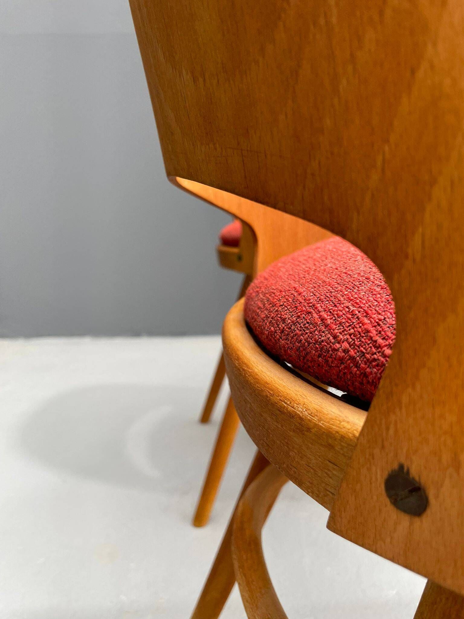 Pair of TON Model 514 Dining Chairs – Radomír Hofman, 1960s