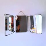 1950s triptych barber's mirror