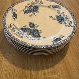 6 antique plates Royat – Sarreguemines