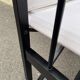 Foldable Steward's chair in wood painted black