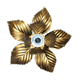 Vintage gold metal flower sconce