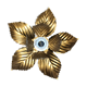 Applique fleur métal dorée vintage