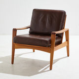 Danish leather sofa set by Arne Wahl Iversen for Komfort