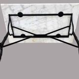 Marble and cast iron bistro table