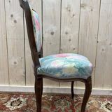 Suite de 6 chaises Louis Philippe à Rossi fleuri