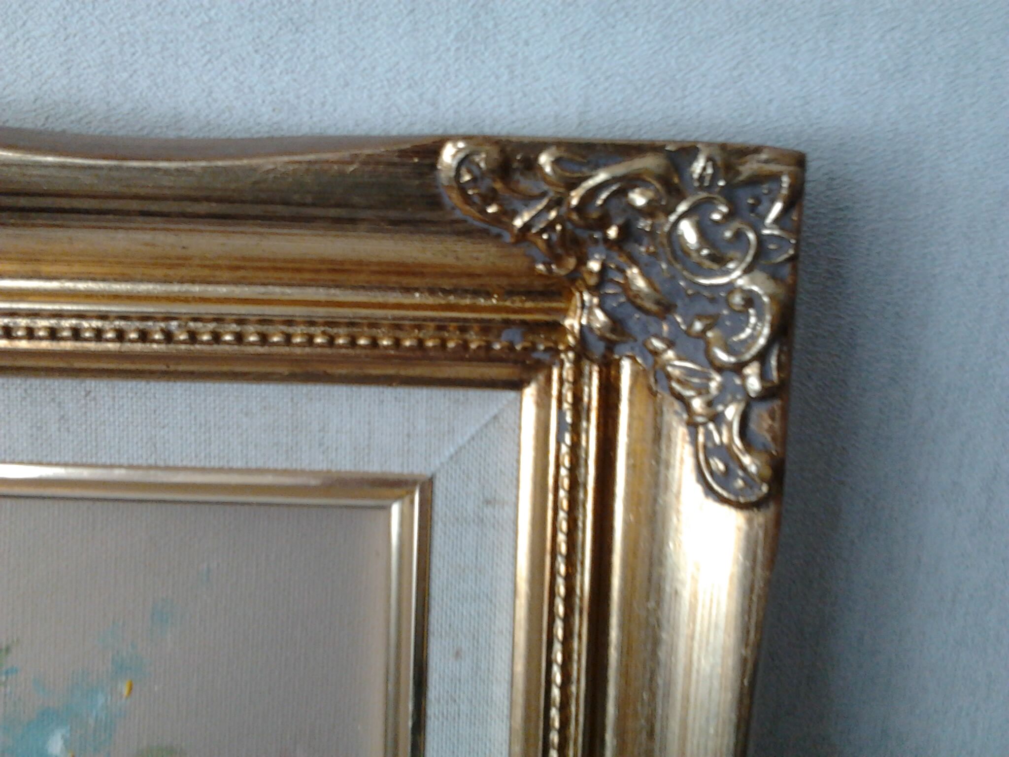 Frame painting with oil signed