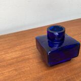 Scandinavian mid-century block glass vase, 1960s