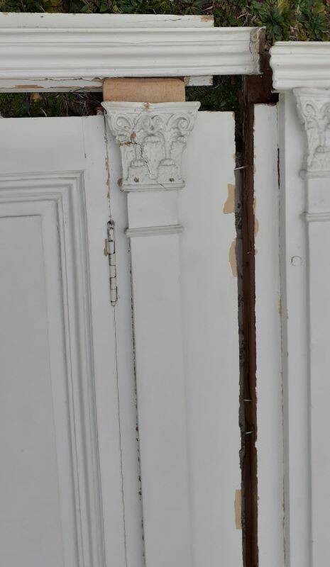 19th century woodwork 2x2 Louis Philippe mirror doors H2.46m L4.5m