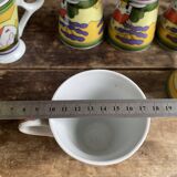 Sublime set of 6 Art Deco coffee/tea cups (circa 1930)