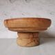 Compotier elm carved wood
