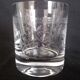 Set of 6 whisky glasses engraved with floral motifs