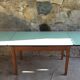 Vintage stretch table - oak footing - mint green formica tray - 1950