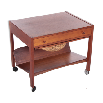 Danish Design Teak Wooden Side Table and Sewing Box,1960s