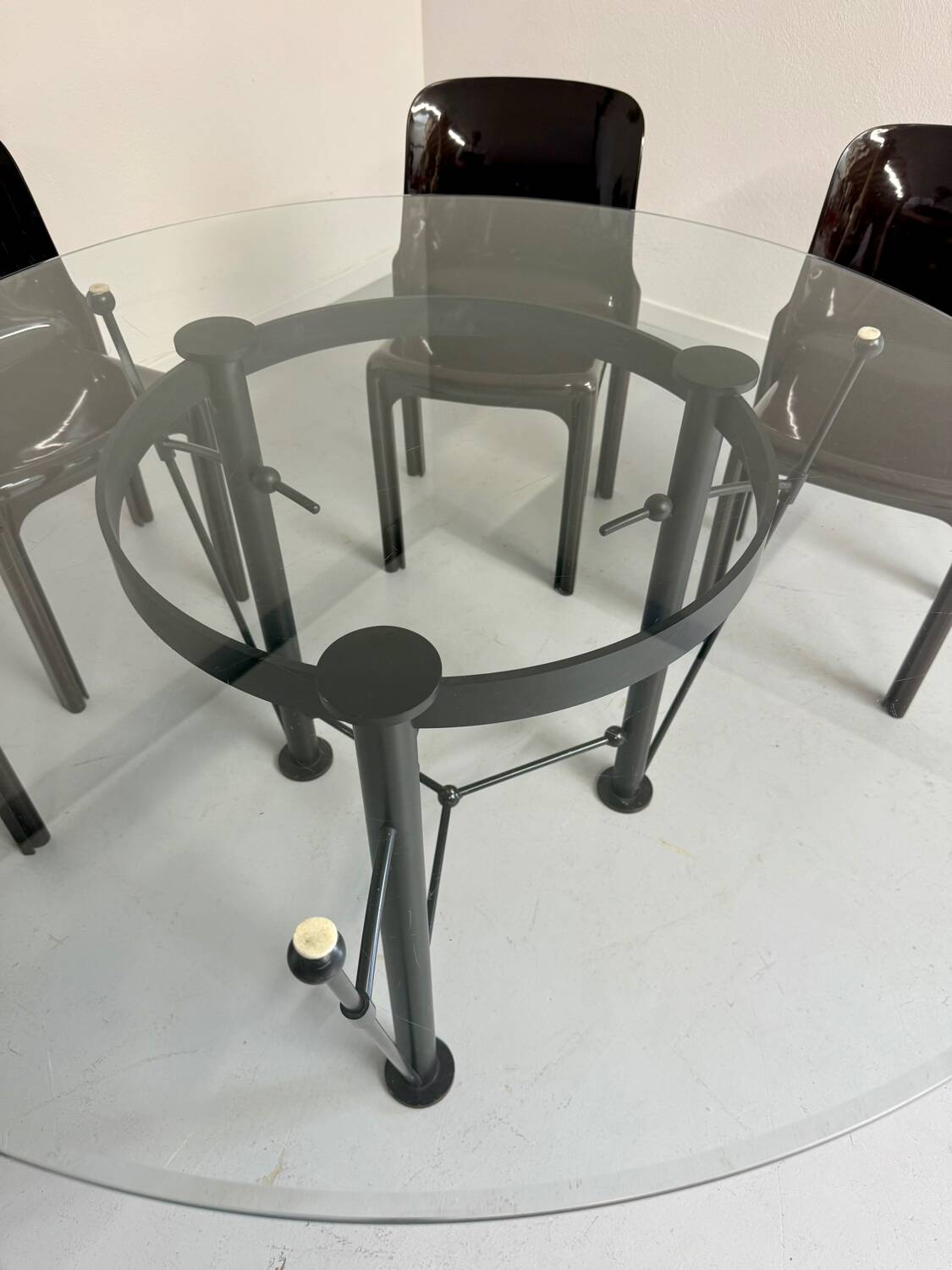 Washington glass table designed by Jean Michel Wilmotte, Ed Academy, 1986