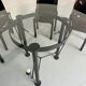 Washington glass table designed by Jean Michel Wilmotte, Ed Academy, 1986