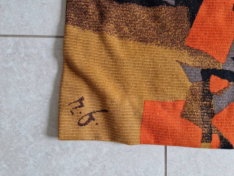 René Fumeron - Tapisserie en laine "Etna" - éditions Robert Four à Aubusson