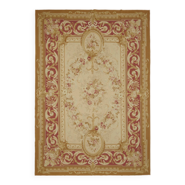 Handmade European Vintage Aubusson Kilim 300 cm x 432 cm