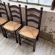 Straw chairs oak 1940s Dudouyt