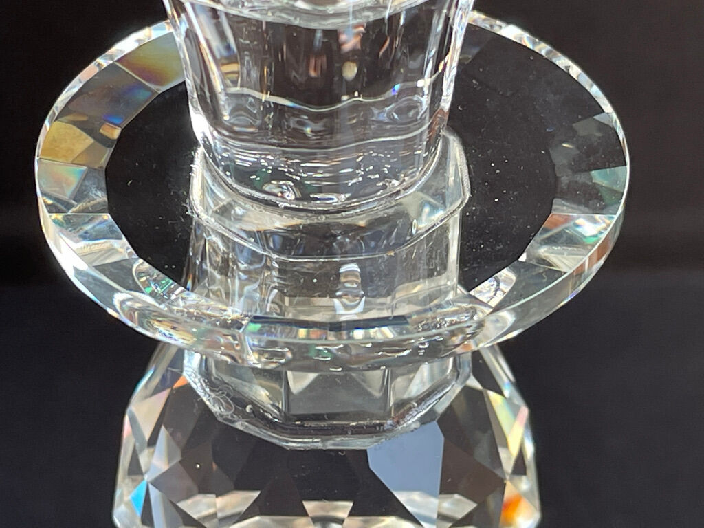 Candle holders - glass or cut crystal