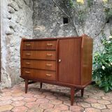Vintage Scandinavian sideboard chest of drawers