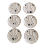 6 assiettes parlantes de Jacques Faizant Pour Saint Amand