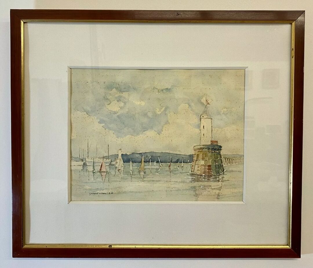 Aquarelle marine Gérard Vitou 8.66