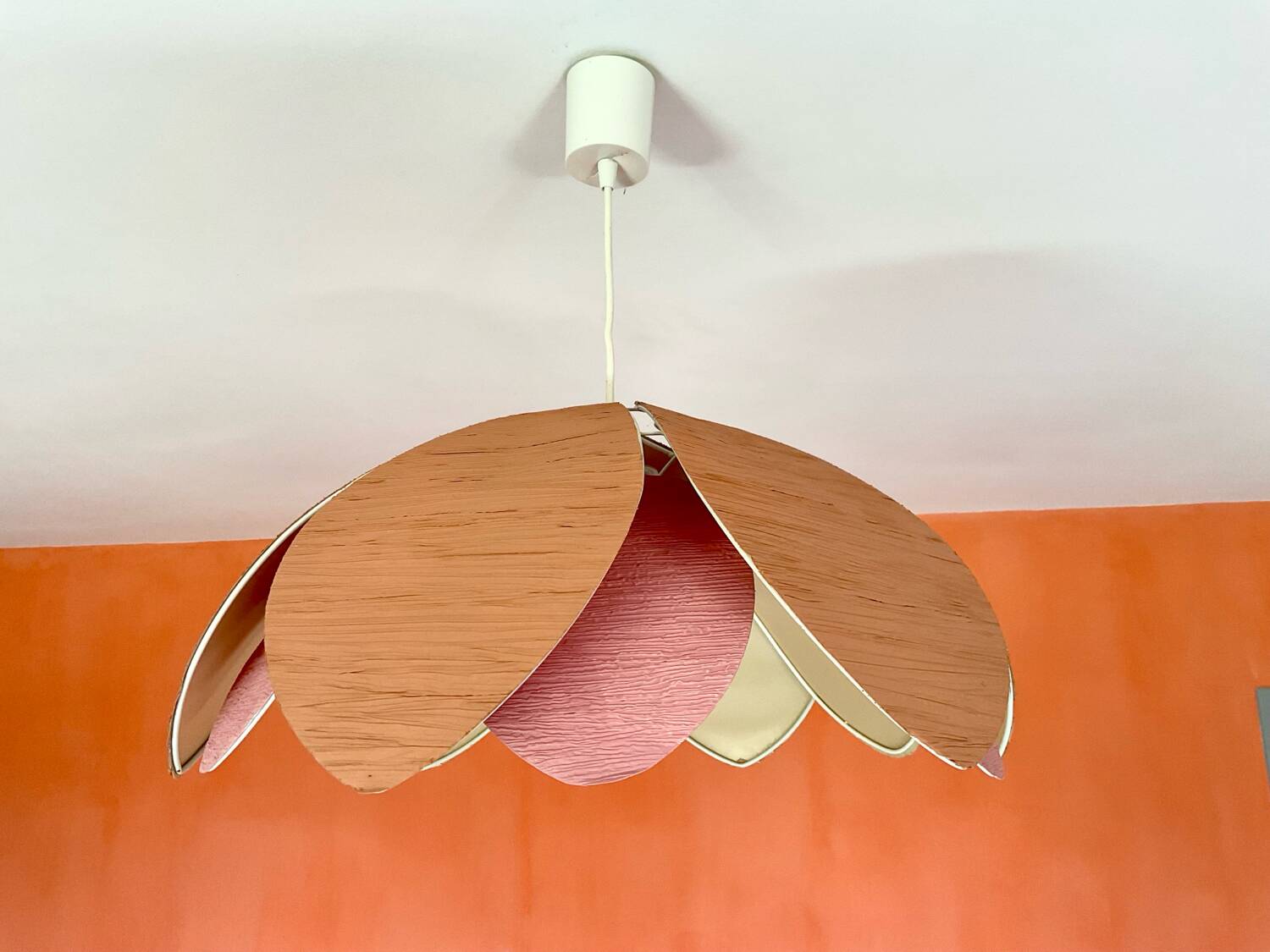 Vintage double lotus pendant light