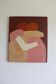 Peinture figurative minimaliste version burgundy "ne me quitte pas"