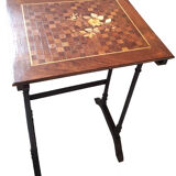 4 pull-out tables, marquetry trays