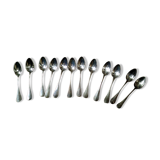 Box of 12 old silver spoons, 18gr 19th century
