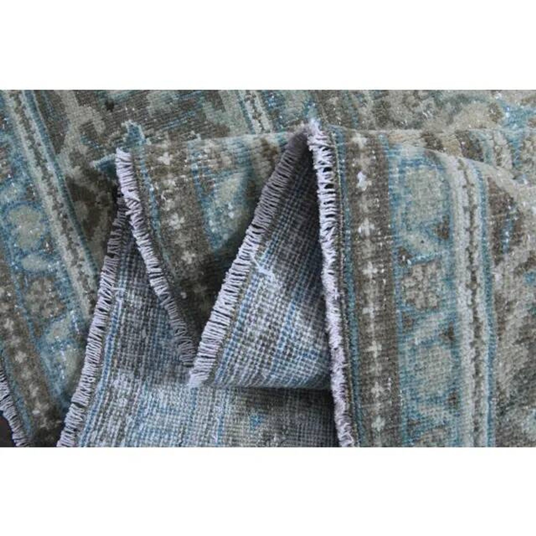 1970s Vintage Persian Handmade Wool Cotton Brown Area Rug 285x388