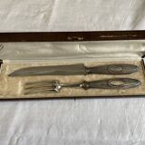 Service de couverts à gigot en argent dans leur étui