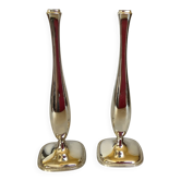 Pair of silver soliflore vases