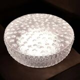 Grand plafonnier encastré en verre clouté