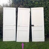 Communication door H218.5xL80cm, old panelled and moulded.