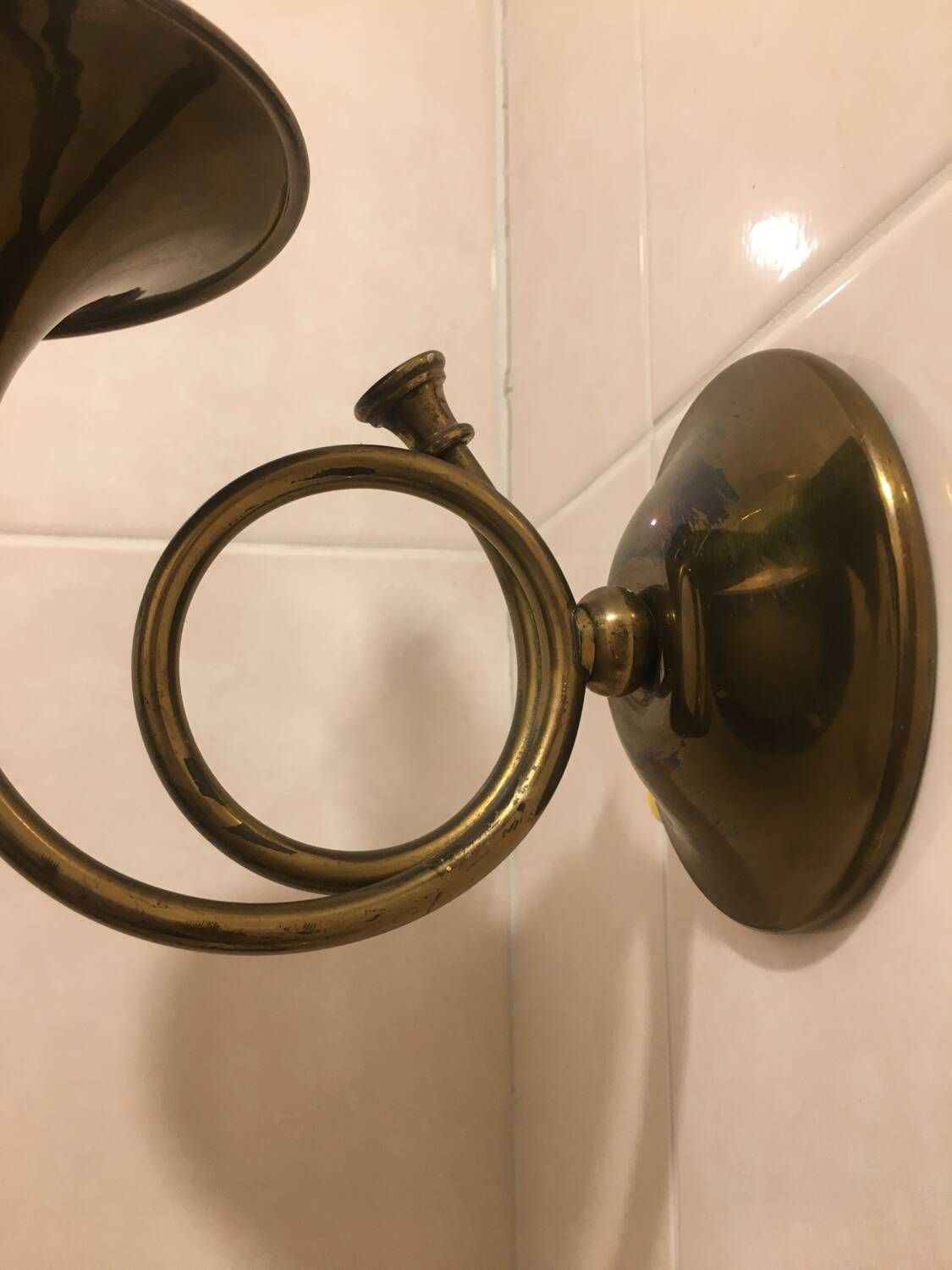Brass wall light