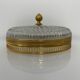 Old ceiling lamp Gilded metal and crystal Lucien Gau