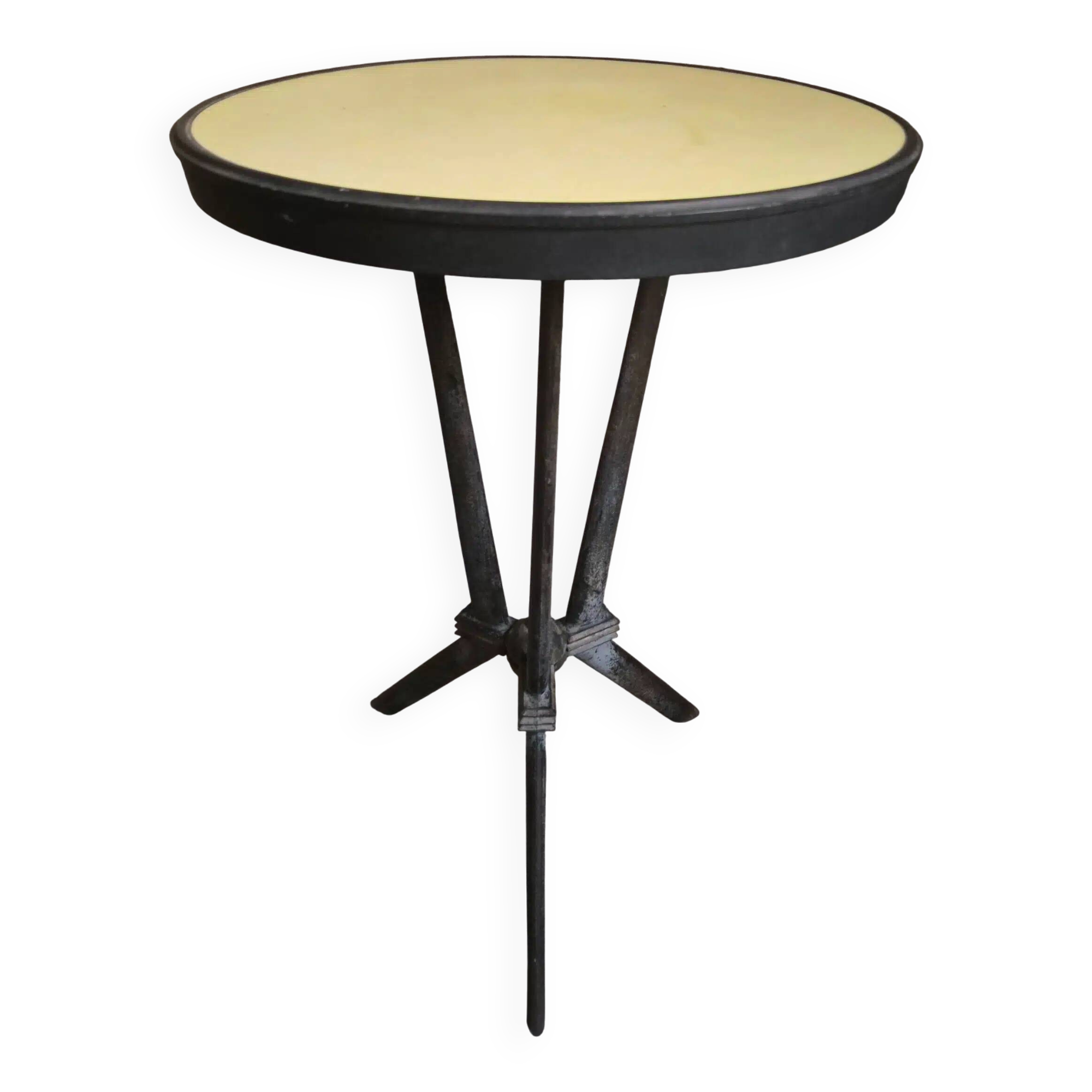 French Art Deco bistro table REX with a bakelite top, circa 1930.
