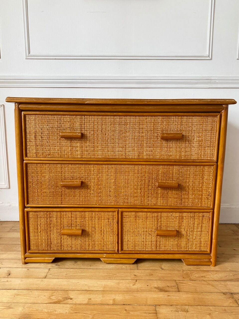Rattan chest of drawers