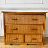 Rattan chest of drawers