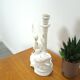 Porcelain lamp swans with vintage gold details