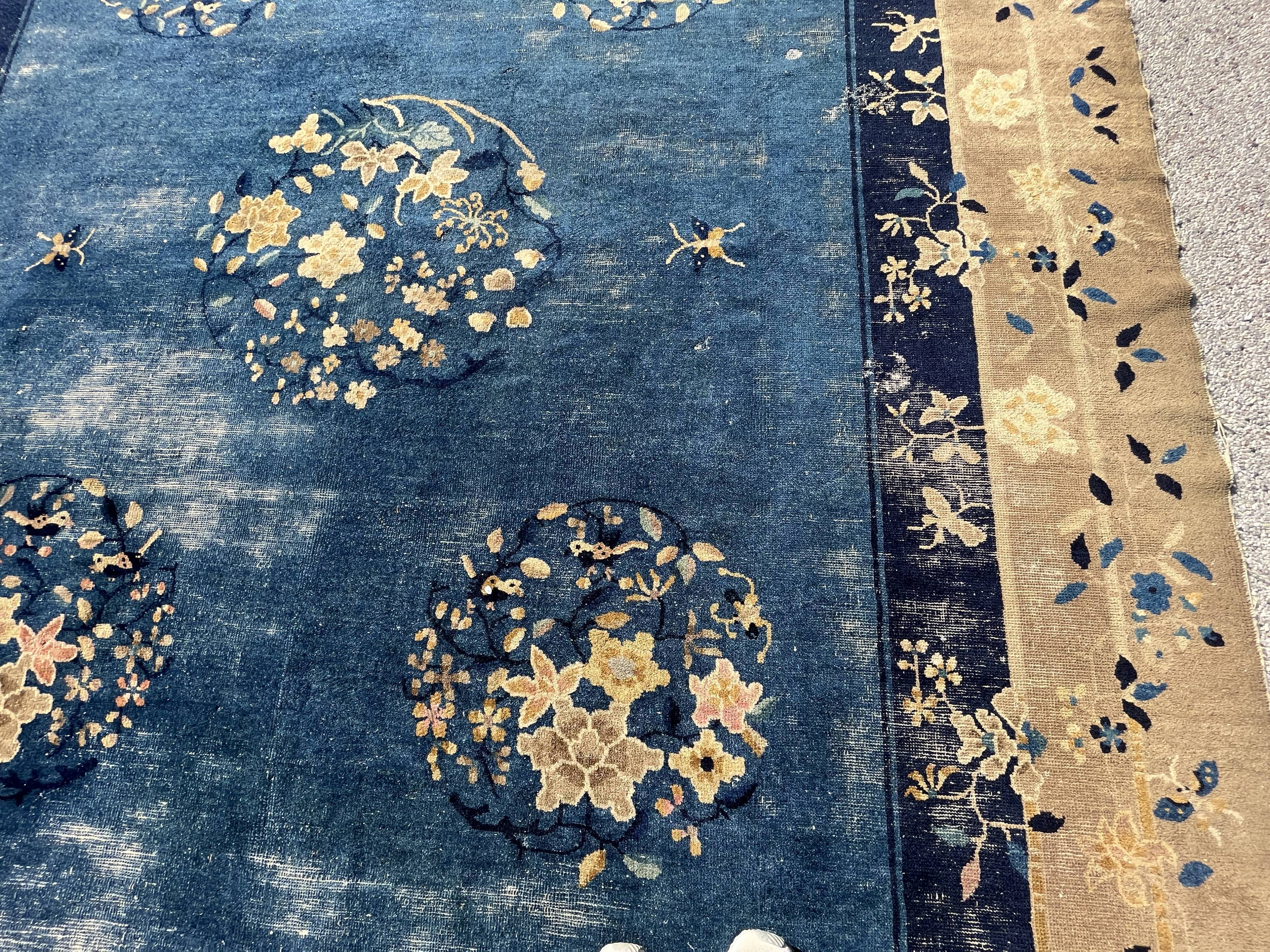 Chinese Art Deco rug from Beijing circa 1900