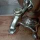 Old Russian electric samovar in silver-plated metal.