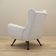 White armchair, Italian design, 1980s, production: Italy