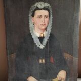 Huile sur toile femme, XIXème siècle