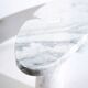 Vintage Eros console by Angelo Mangiarotti for Skipper (1970s) – white Carrara marble