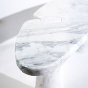 Vintage Eros console by Angelo Mangiarotti for Skipper (1970s) – white Carrara marble