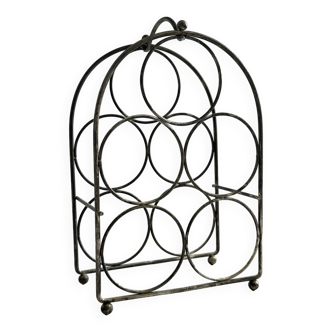 Old iron bottle rack.