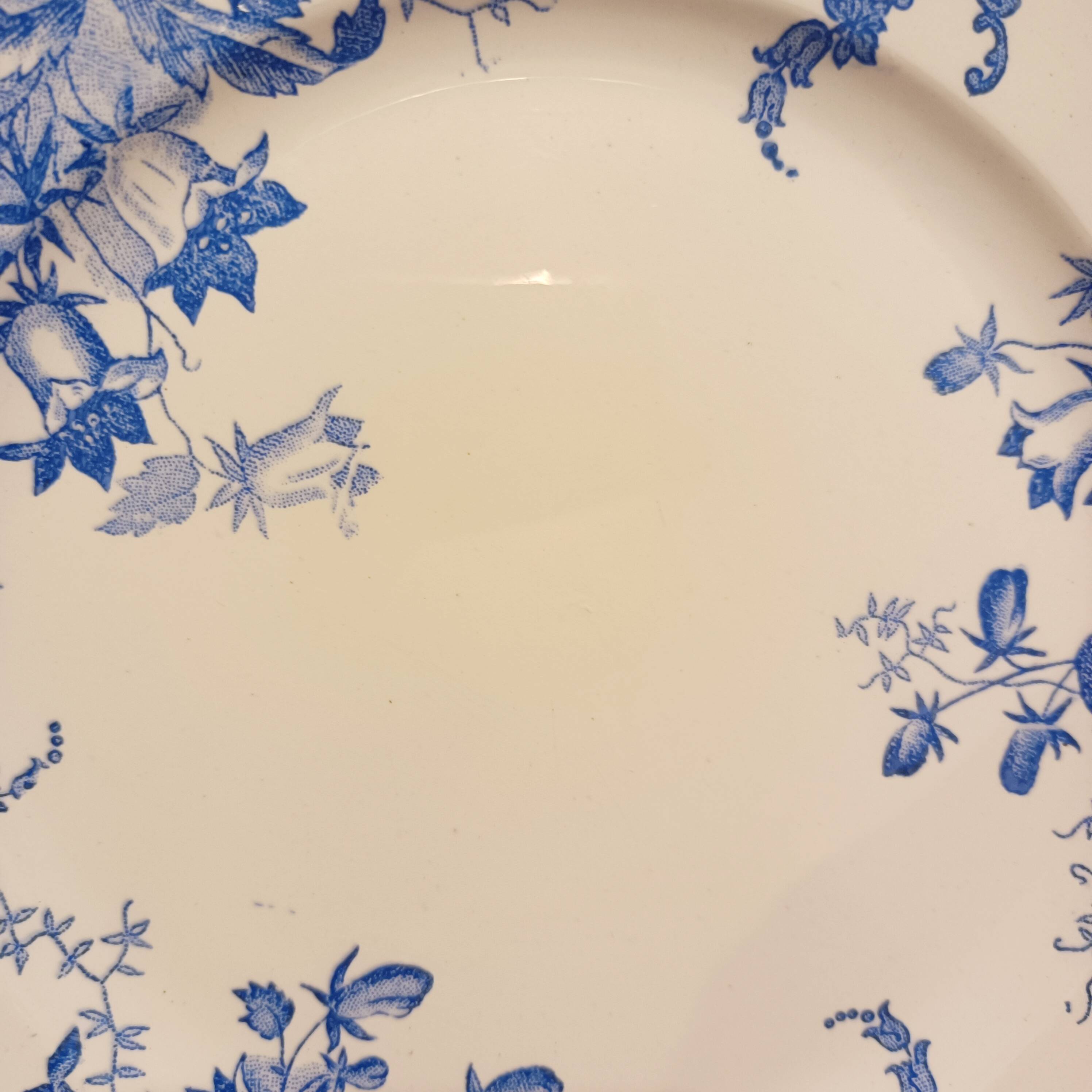 Set of 3 iron earth flat plates Saint Amand et Hamage, Bellflower